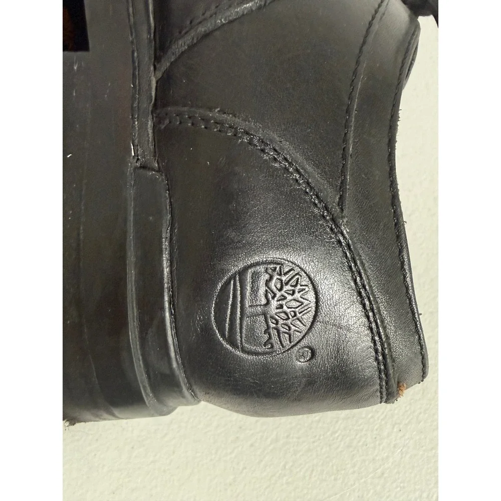 Timberland Mens Black Leather Waterproof Oxford Dress Shoes Lace Up Size 9.5